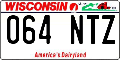 WI license plate 064NTZ