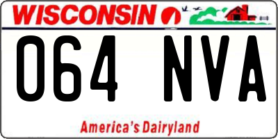 WI license plate 064NVA