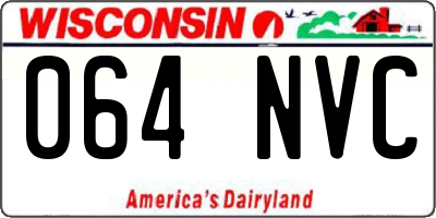 WI license plate 064NVC