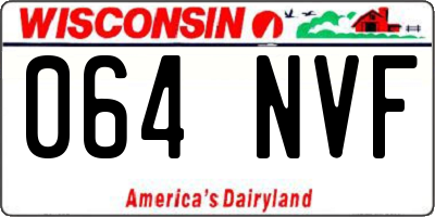 WI license plate 064NVF