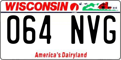 WI license plate 064NVG