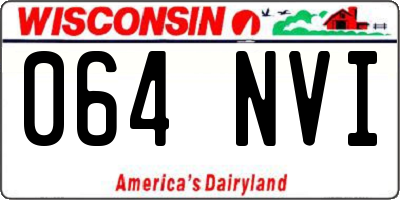 WI license plate 064NVI