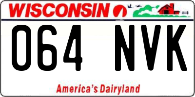 WI license plate 064NVK