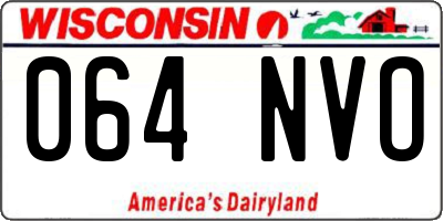 WI license plate 064NVO