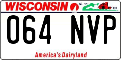 WI license plate 064NVP