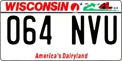 WI license plate 064NVU