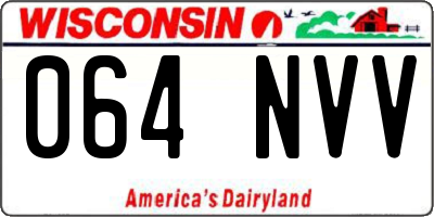 WI license plate 064NVV