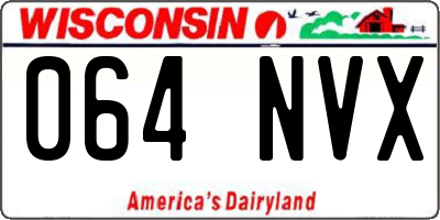 WI license plate 064NVX