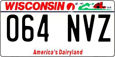 WI license plate 064NVZ