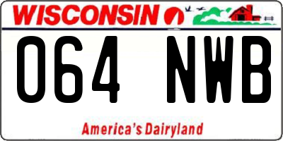 WI license plate 064NWB