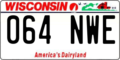 WI license plate 064NWE