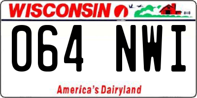 WI license plate 064NWI