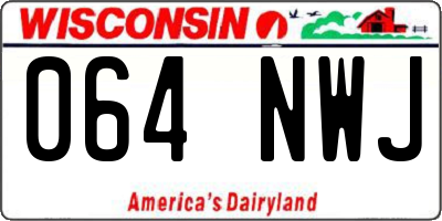 WI license plate 064NWJ