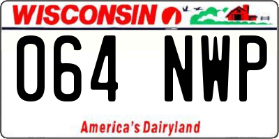 WI license plate 064NWP