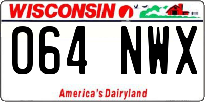 WI license plate 064NWX
