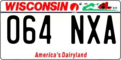 WI license plate 064NXA