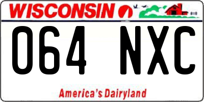 WI license plate 064NXC