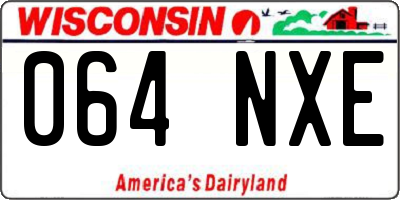 WI license plate 064NXE