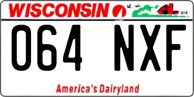 WI license plate 064NXF