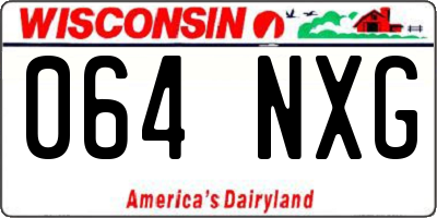 WI license plate 064NXG