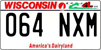 WI license plate 064NXM