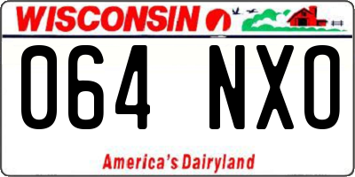 WI license plate 064NXO
