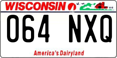 WI license plate 064NXQ
