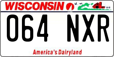 WI license plate 064NXR