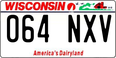 WI license plate 064NXV