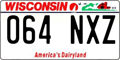 WI license plate 064NXZ