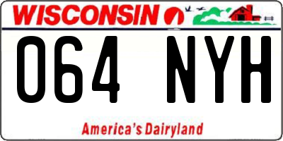 WI license plate 064NYH