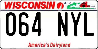 WI license plate 064NYL