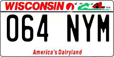 WI license plate 064NYM