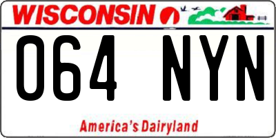 WI license plate 064NYN