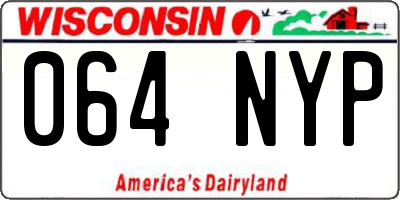 WI license plate 064NYP