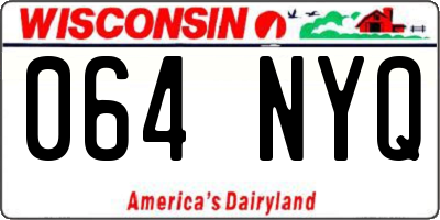 WI license plate 064NYQ