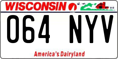 WI license plate 064NYV