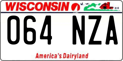 WI license plate 064NZA