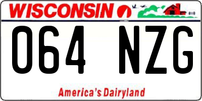 WI license plate 064NZG