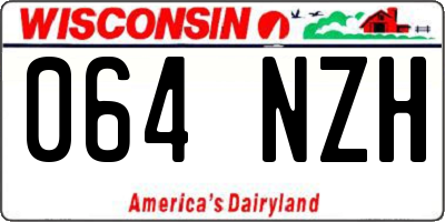 WI license plate 064NZH