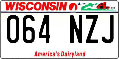 WI license plate 064NZJ