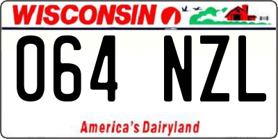 WI license plate 064NZL