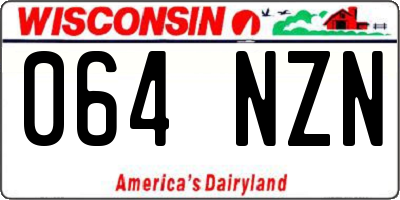 WI license plate 064NZN