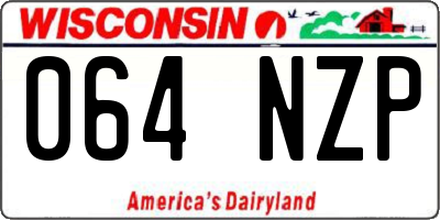 WI license plate 064NZP