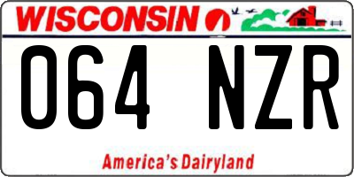 WI license plate 064NZR