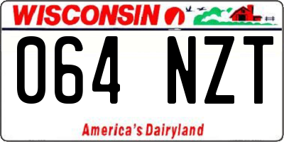WI license plate 064NZT