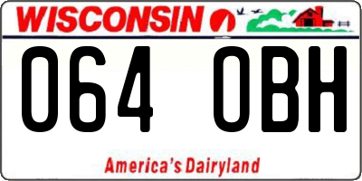 WI license plate 064OBH