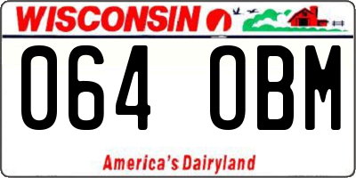 WI license plate 064OBM
