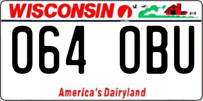 WI license plate 064OBU