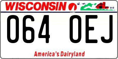 WI license plate 064OEJ